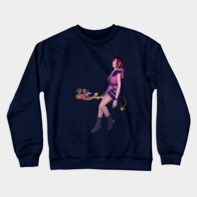 KH3 Kairi Crewneck Sweatshirt by Akamaru01